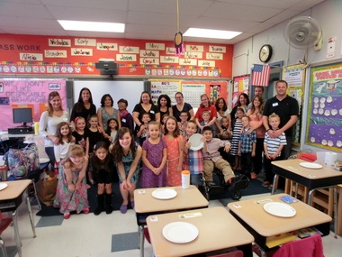 Valley Road first graders in Clark celebrate Johnny Appleseed Day