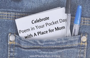 Celebrate Poem in Your Pocket Day with A Place for Mom