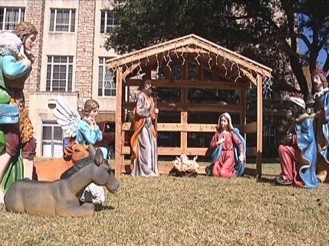 Abbott Publicly Defends Courthouse Nativity Scene