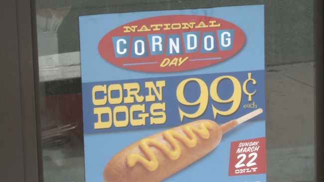 Weinerschnitzel sells corn dogs for 99-cents to celebrate National Corn Dog Day