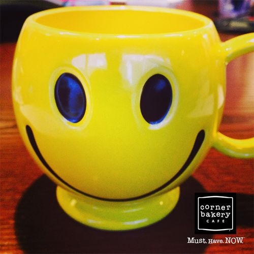 Corner Bakery Cafe Celebrates World Smile Day with Smiley Face Mug Giveaway