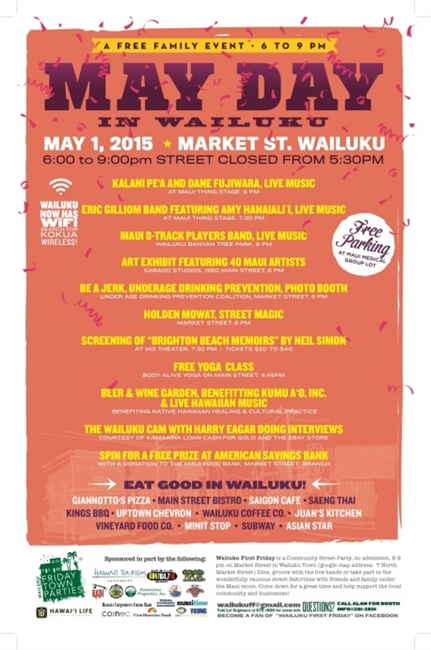 Wailuku First Friday Town Party to Celebrate May Day-Lei Day