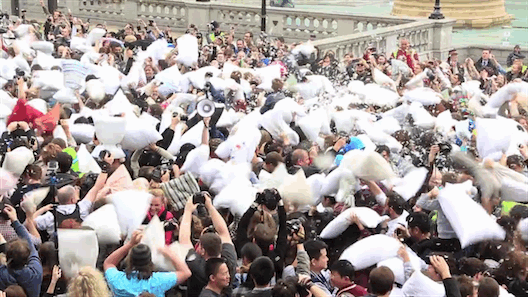 It's nearly International Pillow Fight Day! Time to perfect your moves