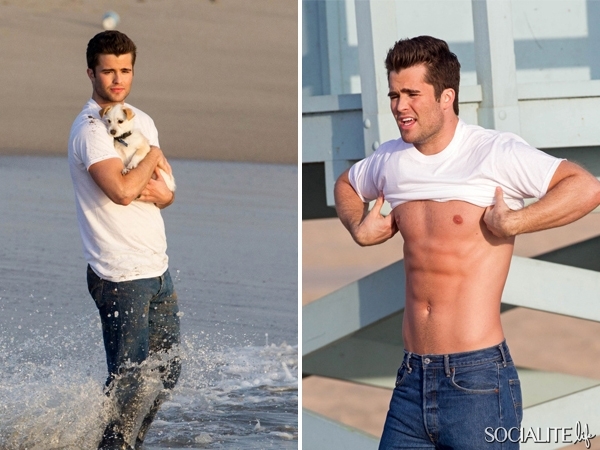Spencer Boldman Wows Us By Posing Shirtless And With Puppies…But Not At The ...