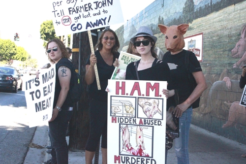 Farmer John Targeted by World Farm Animals Day Protest